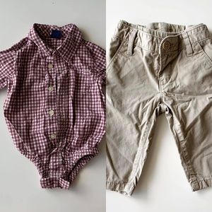 GUC sz 3/6 Gap outfit: button down and khakis